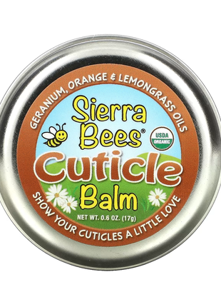Sierra bees, бальзам для ухода за кутикулой, герань, апельсин и лемонграсс, 17 г (0,6 унции)