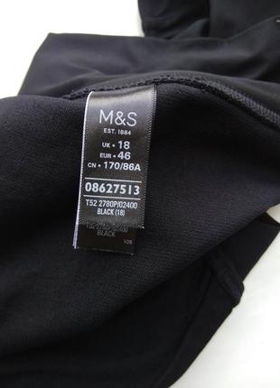 Консервативные чёрные женские плавки m&s с драпировками/батал6 фото