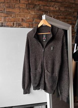 Luke 1977 mainline men’s premium full zip knit cotton sweater преміальний, високоякісний светр