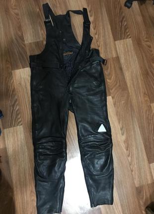 Кожаные байкерские брюки размер 541 фото