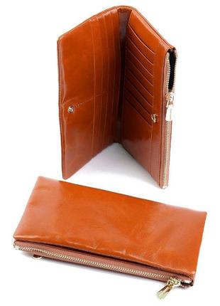 Красивый кожаный кошелек в двух цветах5 фото