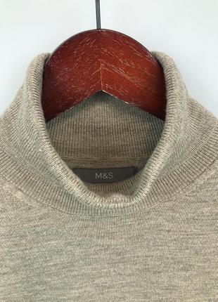 Marks & spencer merino джемпер мериносовая шерсть водолазка гольф6 фото