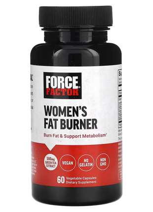 Force factor, средство для сжигания жира для женщин, 60 растительных капсул
