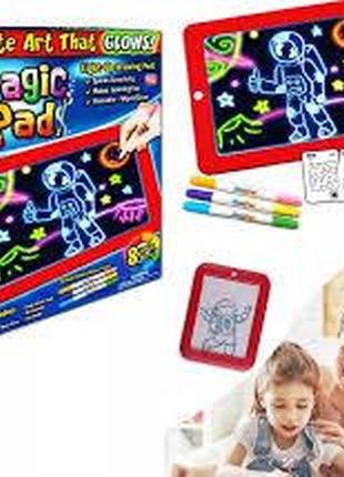 Дитячий планшет для малювання з підсвічуванням magic pad deluxe1 фото