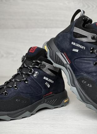 Спортивные кожаные ботинки, кроссовки термо salomon contagrip gore-tex denim5 фото