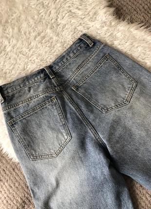 Брендовые широкие джинсы c разрезами палаццо кюлоты з високою посадкою redial missy empire5 фото
