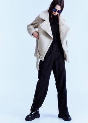 Куртка авиатор, дубленка искусственная нм, h&m , оригинал