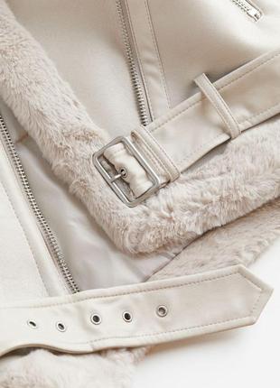 Куртка авиатор, дубленка искусственная нм, h&m , оригинал