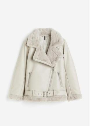 Куртка авиатор, дубленка искусственная нм, h&m , оригинал