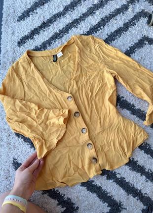 Блуза блузка блузочка тонкая весенняя летняя легкая h&amp;m divided 36 s2 фото