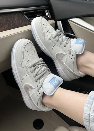 Класні жіночі кросівки nike sb dunk low white lobster світло-бежеві