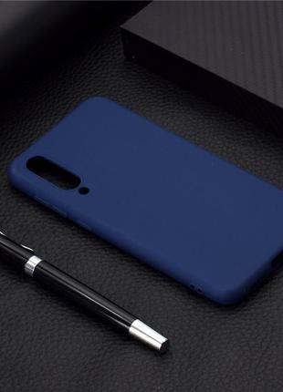 Чохол для xiaomi mi 9 силікон soft touch бампер темно-синій