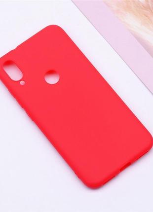 Чехол для xiaomi mi play силикон soft touch бампер красный
