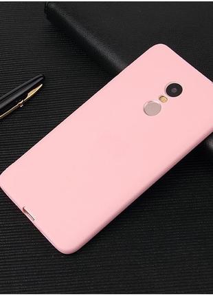 Чехол xiaomi redmi 5 5.7'' силикон soft touch бампер светло-розовый