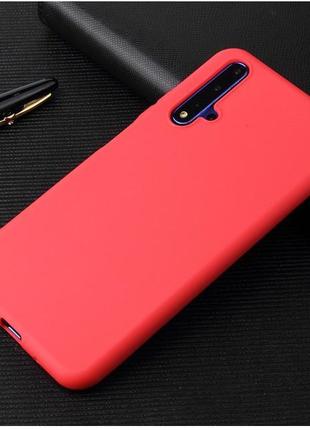Чехол soft touch для huawei nova 5t силикон бампер красный