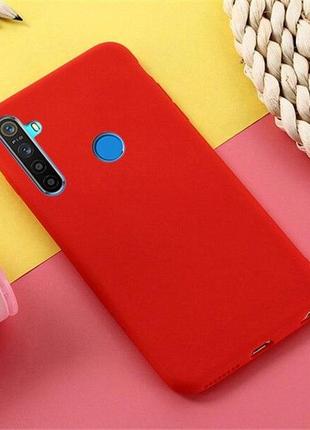 Чохол soft touch для realme 5 pro силікон бампер червоний