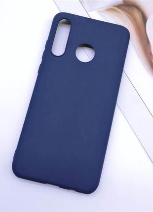 Чохол soft touch для huawei p40 lite e силікон бампер темно-синій