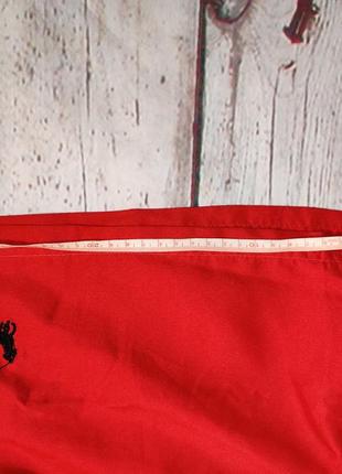 Пляжные мужские плавательные шорты красного цвета с карманами traveler trunks red polo ralph lauren10 фото