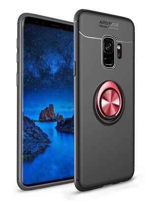 Чохол fiji hold для samsung s9 (g960) бампер накладка з підставкою black-red