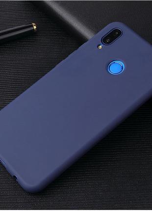 Чохол для honor 10 lite силікон soft touch бампер темно-синій