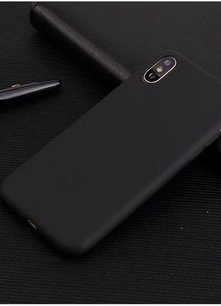 Чохол для apple Xs max чохол силікон soft touch бампер чорний