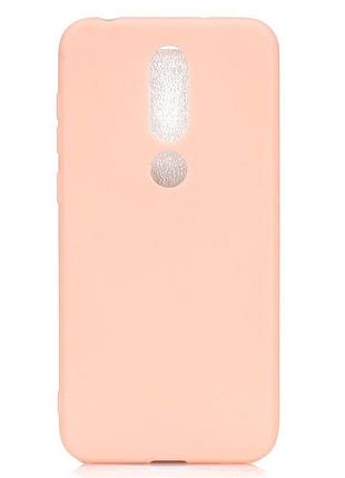 Чехол soft touch для nokia 5.1 plus / nokia x5 / ta-1109 силикон бампер светло-розовый