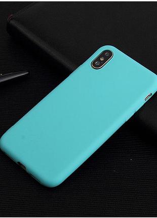 Чохол для apple iphone xr силікон soft touch бампер м'ятно-блакитний