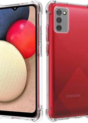 Чехол fiji proof для samsung galaxy a02s (a025) бампер с усиленными бортами transparent