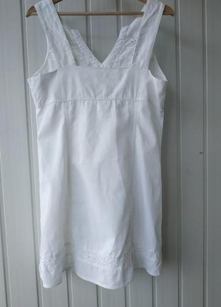 Белое льняное платье 2