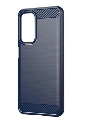 Чохол fiji polished carbon для xiaomi redmi note 11 4g противоударный бампер синій