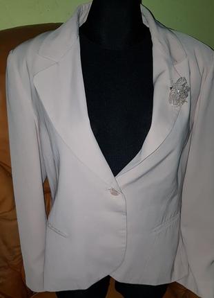 Розовый пиджак h&amp;m р46