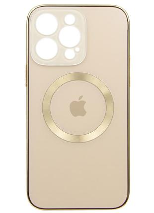 Чохол fiji magsafe для apple iphone iphone 12 противоударный бампер з захистом блоку камер золотий