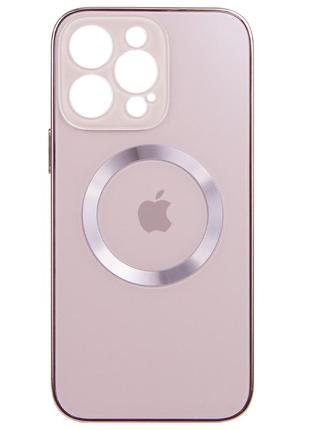 Чохол fiji magsafe для apple iphone 12 pro противоударный бампер з захистом блоку камер рожеве золото