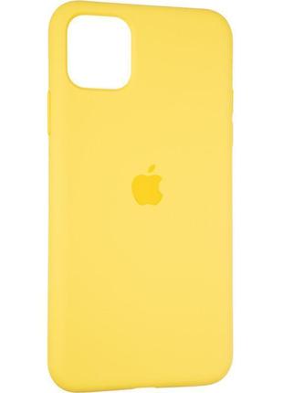 Чехол fiji silicone case для apple iphone 11 pro бампер накладка full soft canary yellow