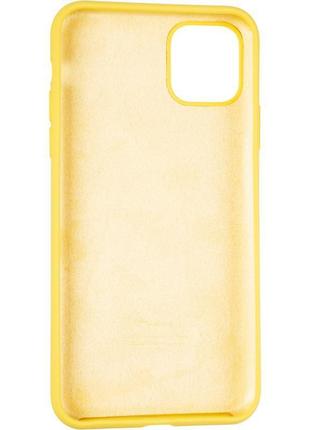 Чехол fiji silicone case для apple iphone 11 pro бампер накладка full soft canary yellow3 фото