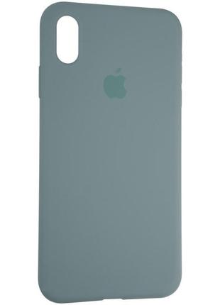 Чехол fiji silicone case для apple iphone xs max бампер накладка full soft granny grey