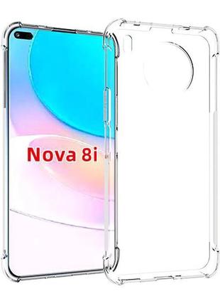 Чехол fiji proof для huawei nova 8i бампер с усиленными бортами transparent