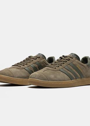 Кроссовки adidas gazelle brown green