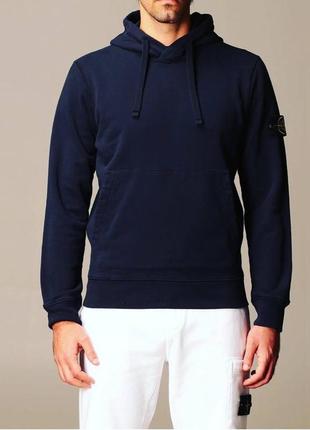 Hoodie stone island / худи stone island темно-синее9 фото