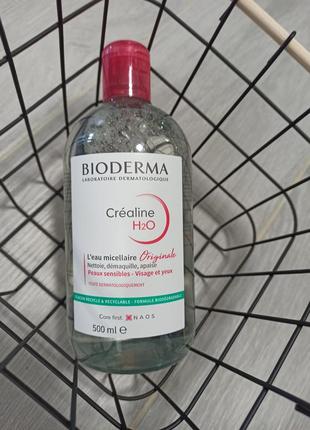 Bioderma crealine  sensibio  h2o міцелярна вода для чутливої шкіри
