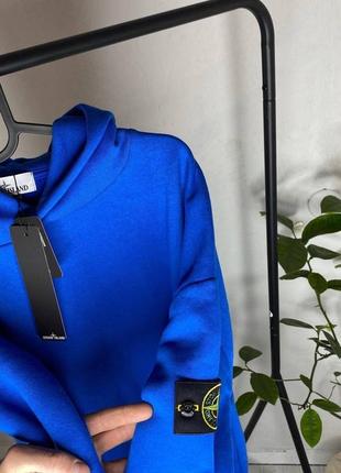 Hoodie stone island blue / худи stone island синее4 фото