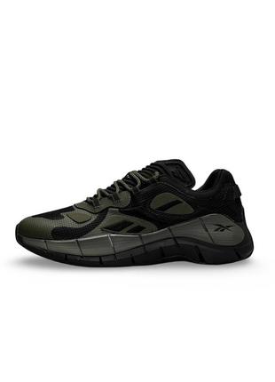 Мужские кроссовки reebok zig kinetica &lt;unk&gt; rmy green black1 фото