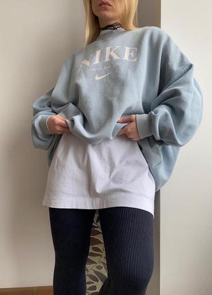 Світшот nike essential retro fleece crew sweatshirt in ocean blue2 фото