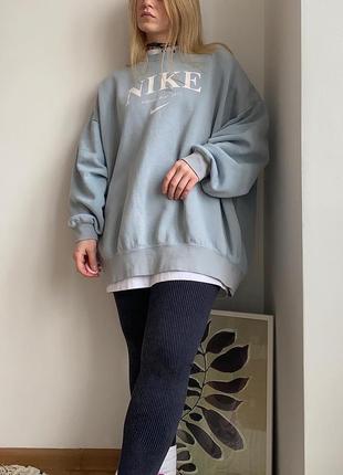 Світшот nike essential retro fleece crew sweatshirt in ocean blue