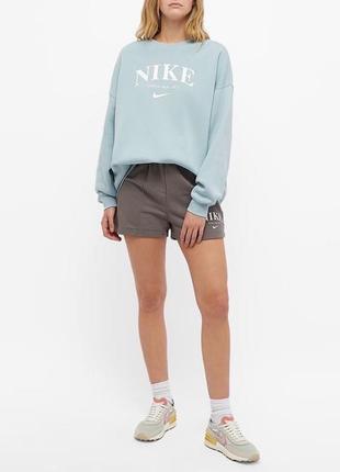 Світшот nike essential retro fleece crew sweatshirt in ocean blue10 фото