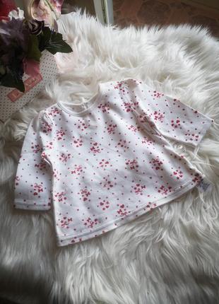Трикотажная кофта на 0-3 месяца кофточка кофтина лонгслив реглан