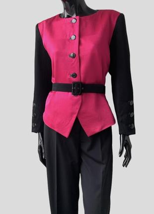 Винтажный шелковый пиджак жакет блейзер yves saint laurent  100% шелк оригинал