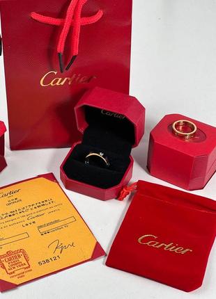 Брендове кільце в стилі cartier love ❤️люкс