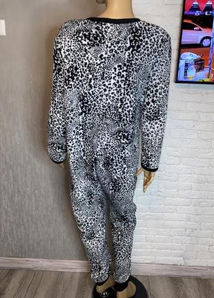 Плюшевое кигуруми цельная пижама у леопардовый принт love to lounge xl-xxl2 фото