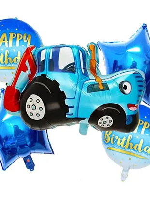 Набор шариков синий трактор